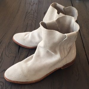 Joie soft grey suede booties